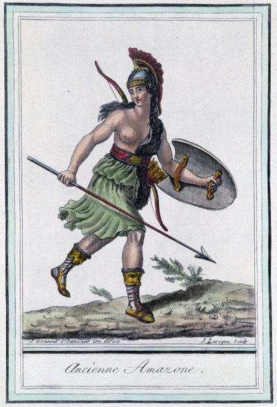 Antigua amazona - en "Encyclopedia of travels" de Grasset Saint Sauveur, edición París de Jacques Grasset de Saint Sauveur