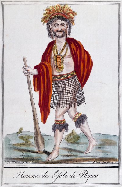 Nativo de la Isla de Pascua de Jacques Grasset de Saint Sauveur