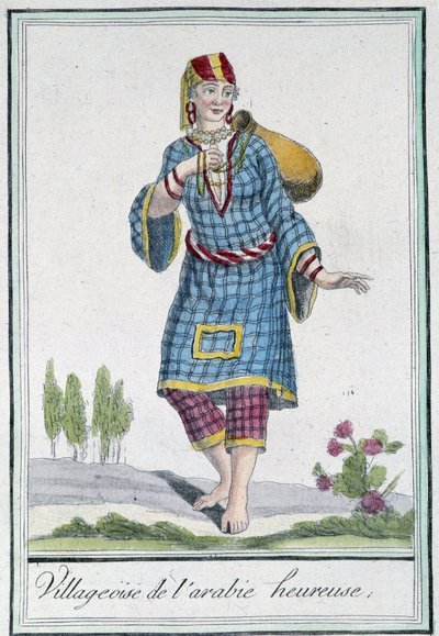 Feliz pueblo árabe - en "Enciclopedia de Viajes" por Grasset St Sauveur, ed. 1796 de Jacques Grasset de Saint Sauveur