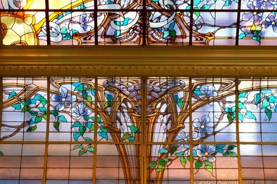 Nancy (departamento 54), Art Nouveau, “La vidriera de las Clemátides” (1901), Vidrieras de Jacques Gruber (1870-1936) de Jacques Gruber