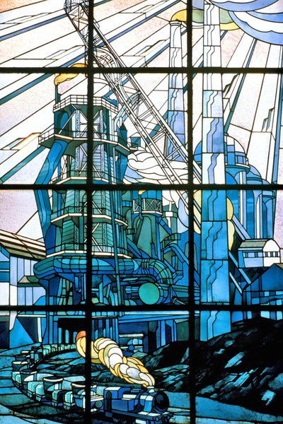 Nancy (departamento 54), Art Nouveau, vitrales de Jacques Gruber (1870-1936), en la sede de Pont a Mousson, av. de la liberación de Jacques Gruber