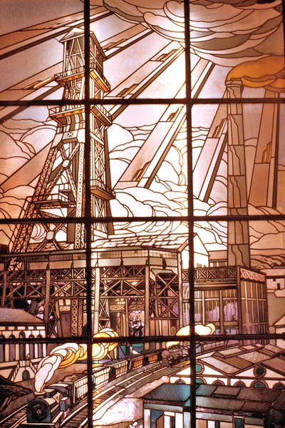 Nancy (departamento 54), Art Nouveau, vitrales por Jacques Gruber (1870-1936), en la sede de Pont a Mousson, av. de la liberación de Jacques Gruber