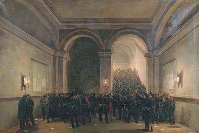 Entrada del 106º Batallón en el Ayuntamiento de París, 31 de octubre de 1870 de Jacques Guiaud