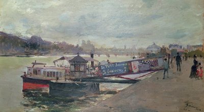 Escena del puerto, siglo XIX de Jacques Guiaud