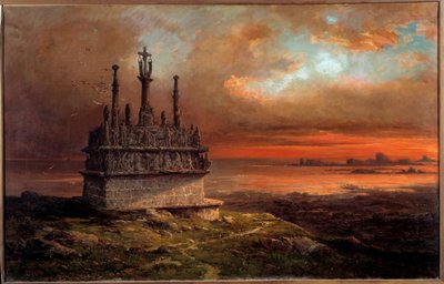 El Calvario de Tronoen al atardecer de Jacques Guiaud