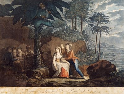 Paul y Virginia, ilustración para la novela de Jacques-Henri Bernardin de Saint-Pierre (1737-1814) de Jacques Henri Bernardin de Saint Pierre