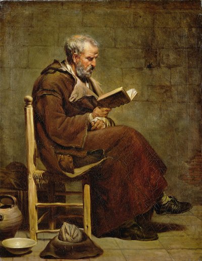 Un anciano sentado leyendo, antes de 1797 de Jacques Henri Sablet
