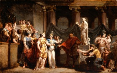 El Templo de las Artes Liberales, con la Ciudad de Berna y Minerva, 1779 de Jacques Henri Sablet