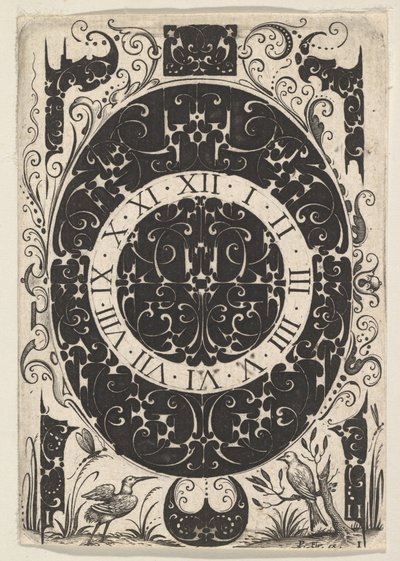 Caja de reloj ovalada con pájaros y motivos más pequeños, ca. 1614-19 de Jacques Hurtu