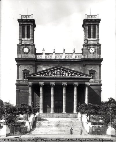 Fachada de la Iglesia de San Vicente de Paúl, construida 1824-44 de Jacques Ignace Hittorff