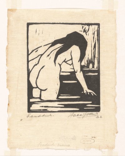 Mujer que se baña (título original del objeto) de Jacques Jeichienus Ottens (signed by artist)