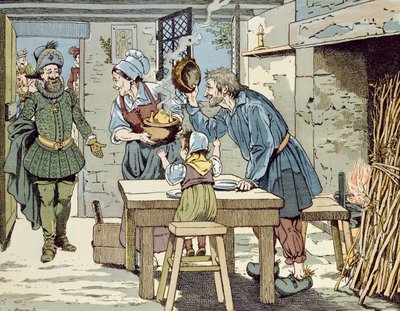Enrique IV, Rey de los Pobres que quiere que todos sus súbditos tengan un pollo para la cena del domingo, c.1900 de Jacques Marie Gaston Onfray de Breville (Job)