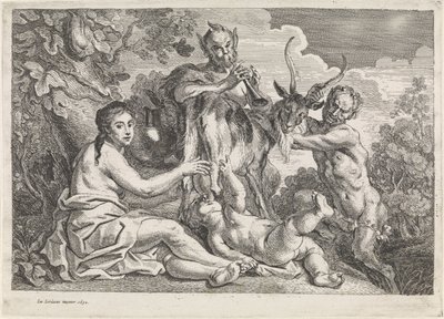 El niño Júpiter es alimentado por la cabra Amaltea de Jacques Jordaens