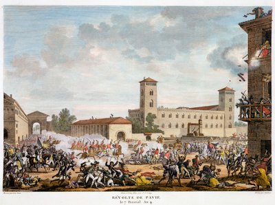 Revuelta en Pavía, Italia 7 Prairial, Año 4 Mayo 1796 de Jacques Joseph Coiny