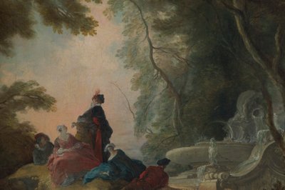 Fiesta Galante junto a una Fuente de Jacques Lajoue de