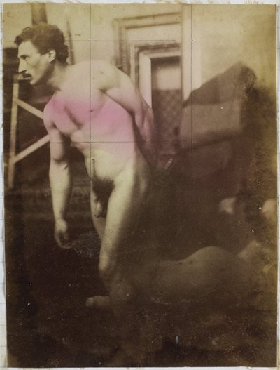 Estudio de un modelo desnudo masculino, en el estudio de Jacques de Lalaing de Jacques Lalaing (attributed to)