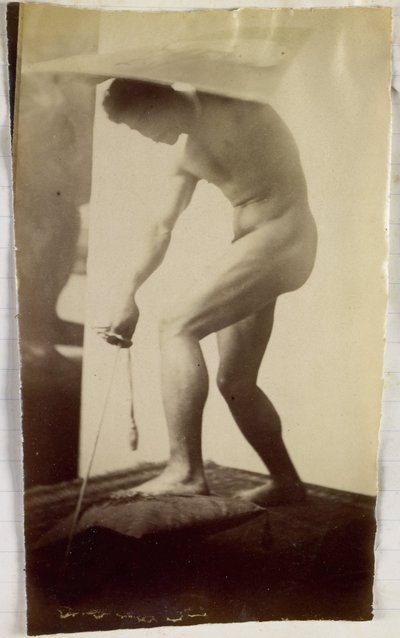 Estudio de un modelo de desnudo masculino en el estudio de Jacques de Lalaing de Jacques Lalaing (attributed to)