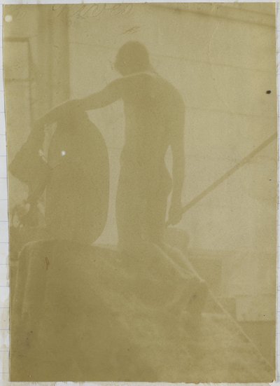 Estudio de un modelo de desnudo masculino, arrodillado y visto de espaldas, en el estudio de Jacques de Lalaing de Jacques Lalaing (attributed to)