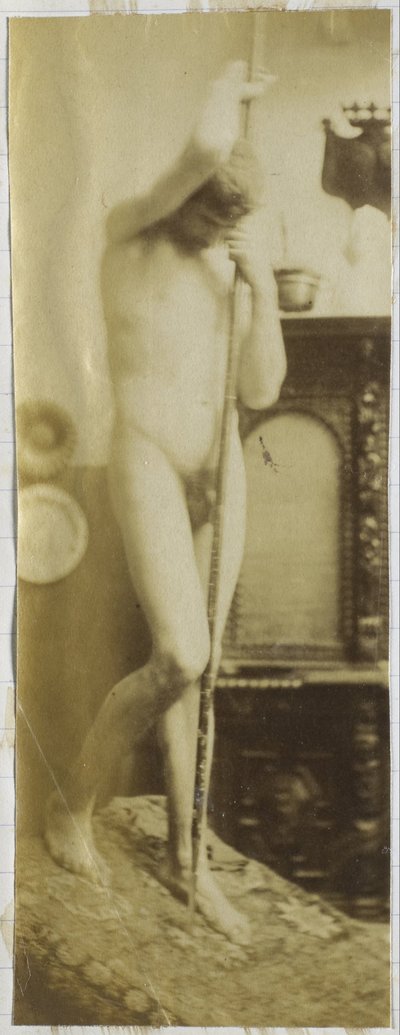 Estudio de un modelo desnudo masculino, de pie, en el estudio de Jacques de Lalaing de Jacques Lalaing (attributed to)