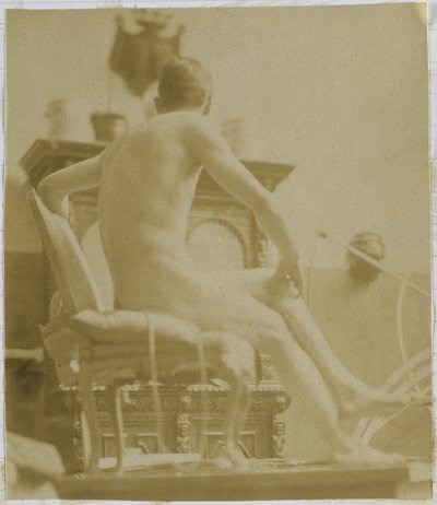 Estudio de un modelo desnudo masculino, sentado en un sillón, en el estudio de Jacques de Lalaing de Jacques Lalaing (attributed to)