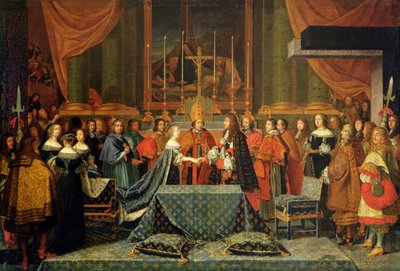 Celebración del matrimonio de Luis XIV y María Teresa de Austria, 9 de junio de 1660 (óleo sobre lienzo) de Jacques Laumosnier