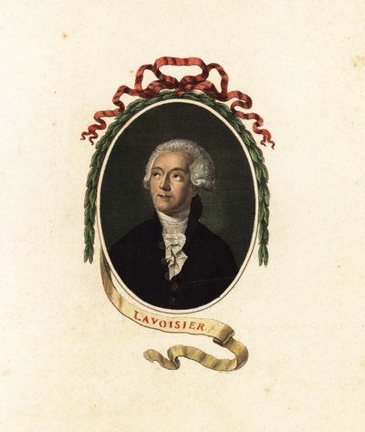 Antoine Lavoisier, químico, economista y noble francés.1805 (grabado) de Jacques Louis (after) David