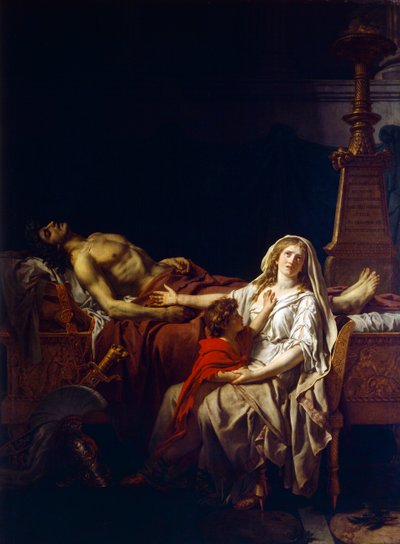Andrómaca de luto sobre el cuerpo de Héctor, de Jacques-Louis David (1748-1825) de Jacques Louis (studio of) David