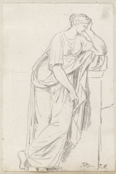 Una musa del sarcófago de las musas de Jacques Louis David