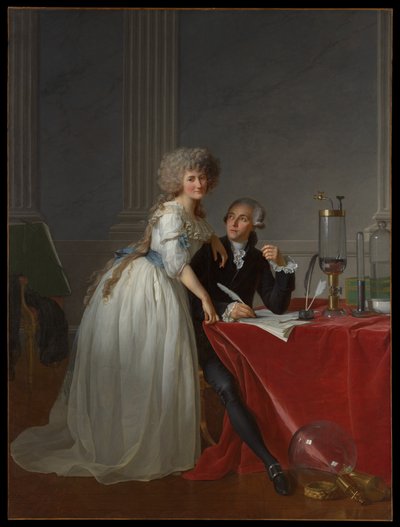 Antoine Laurent Lavoisier (1743-1794) y Marie Anne Lavoisier (Marie Anne Pierrette Paulze, 1758-1836) de Jacques Louis David