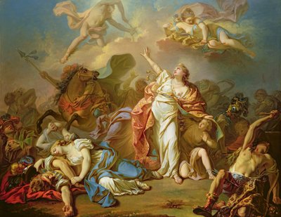 Apolo y Diana atacando a los Hijos de Niobe de Jacques Louis David