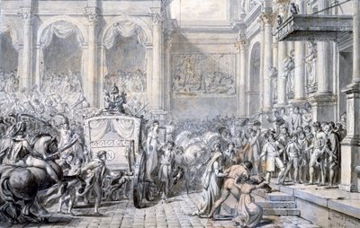 Llegada al ayuntamiento, 1805 de Jacques Louis David