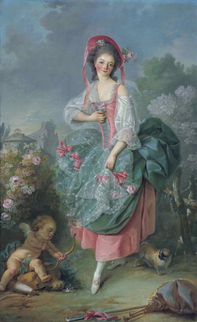 Bailarina Marie-Madeleine Guimard 1743-1816 como Terpsícore de Jacques Louis David