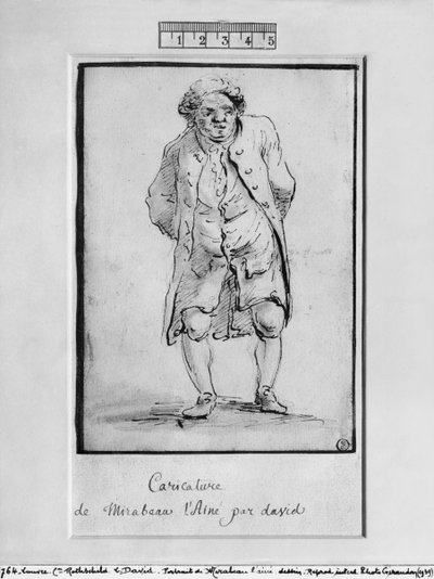 Caricatura de Honoré Gabriel Riqueti, Conde de Mirabeau de Jacques Louis David