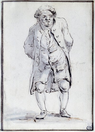 Caricatura de Honoré Gabriel Riqueti, Conde de Mirabeau (1749-1791) de Jacques Louis David
