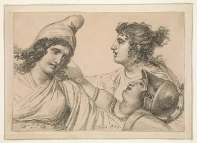 Composición con tres figuras de Jacques Louis David