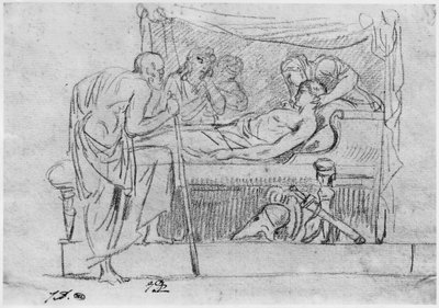 Muerte de Meleagro de Jacques Louis David