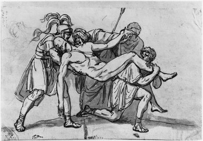 Muerte de Meleagro de Jacques Louis David