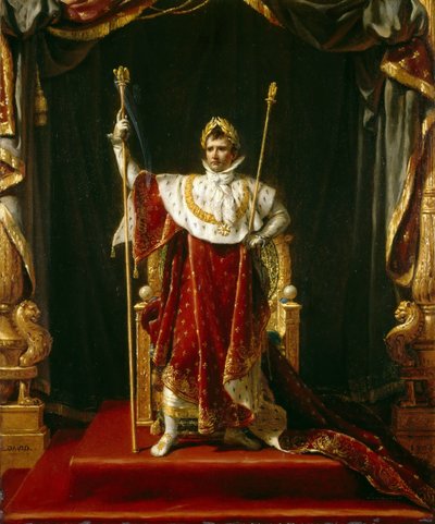Emperador Napoleón I en sus ropas imperiales, 1805 de Jacques Louis David
