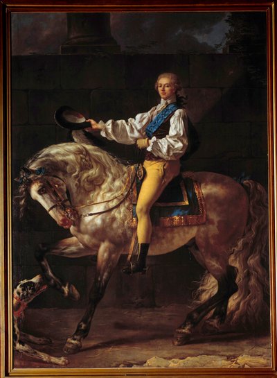 Retrato ecuestre del Conde Stalislas Potocki (1755 - 1821) de Jacques Louis David
