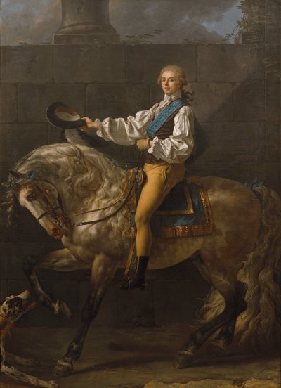 Retrato Ecuestre de Stanisław Kostka Potocki de Jacques Louis David