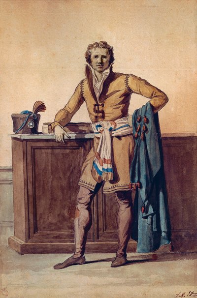 Atuendo interior de ciudadano francés de Jacques Louis David