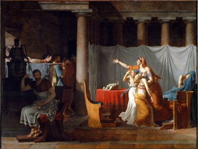 Lictors llevando a Brutus los cuerpos de sus hijos de Jacques Louis David