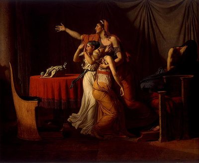 Lictors llevando a Bruto los cuerpos de sus hijos, 1789 de Jacques Louis David