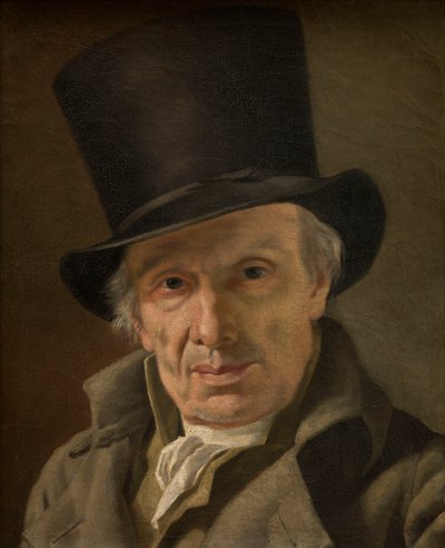 Hombre con sombrero (óleo sobre lienzo) de Jacques Louis David