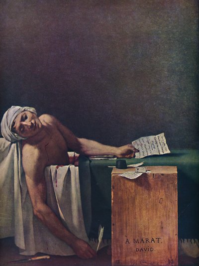 Marat asesinado, La muerte de Marat, 1793 de Jacques Louis David