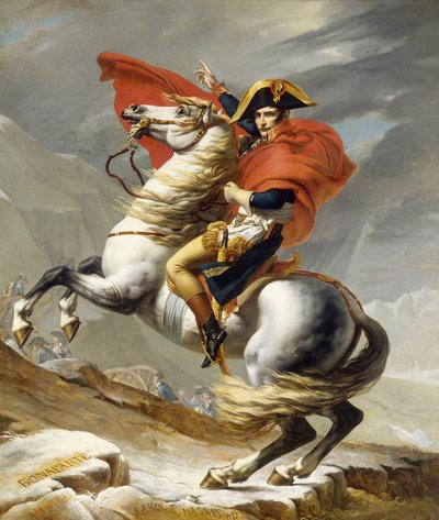 Napoleón cruzando los Alpes el 20 de mayo de 1800 de Jacques Louis David