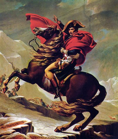 Napoleón Cruzando los lps de Jacques Louis David