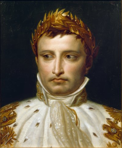 Napoleón I con galas de coronación de Jacques Louis David