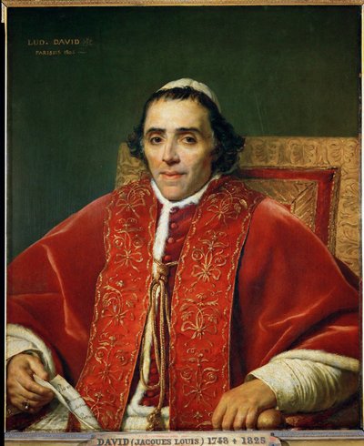 El Papa Pío VII ... de Jacques Louis David