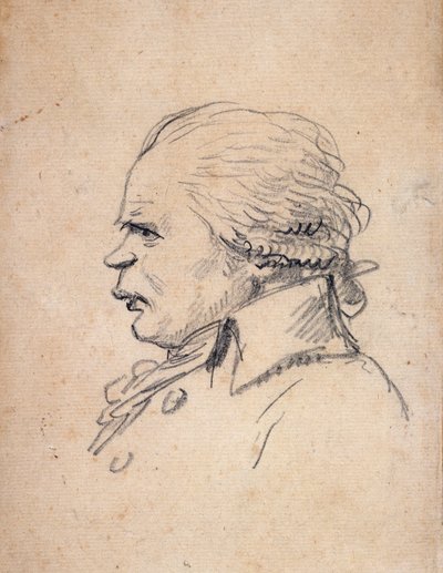 Retrato cargado de Danton (caricatura) de Jacques Louis David